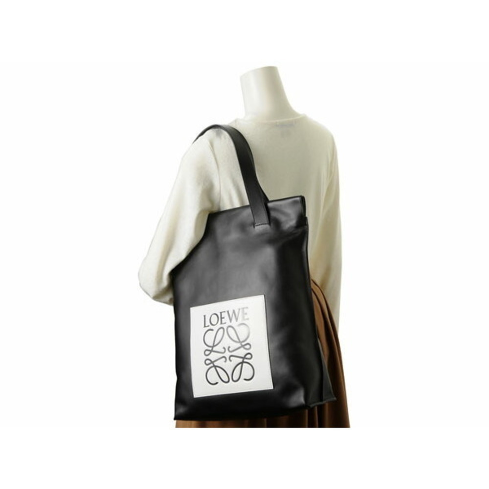 Loewe Shopper Bag Leather Black White - Picture 5 of 6